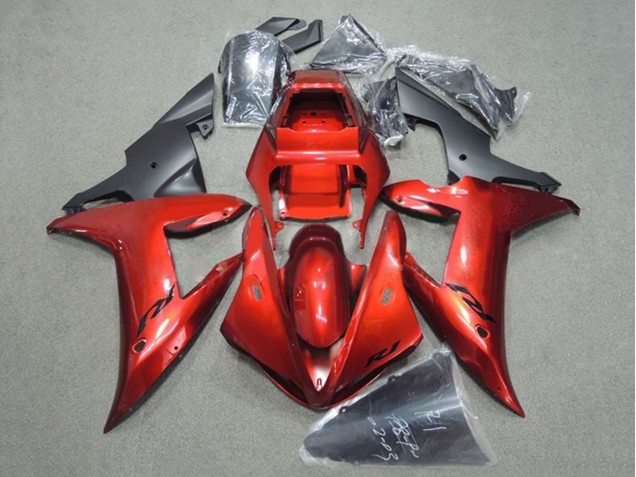 2002-2003 Yamaha YZF 1000 R1 Motorcycle Fairing - Red Matte Black Canada for Sale