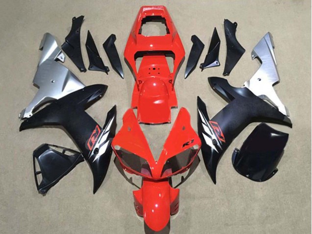 2002-2003 Yamaha YZF 1000 R1 Motorcycle Fairings - Red Silver Matte Black Canada for Sale