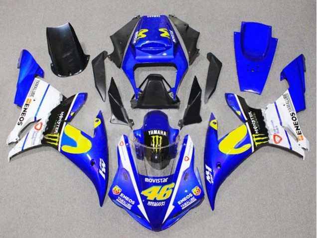 2002-2003 Yamaha YZF 1000 R1 Motorcycle Fairings - Blue White Black Yellow Monster 46 Canada for Sale