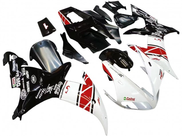 2002-2003 Yamaha YZF 1000 R1 Motorcycle Fairings - White Red Black Castrol Canada for Sale