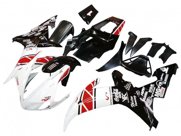 2002-2003 Yamaha YZF 1000 R1 Motorcycle Fairings - White Red Black Castrol Canada for Sale