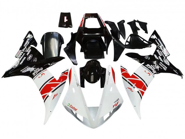 2002-2003 Yamaha YZF 1000 R1 Motorcycle Fairings - White Red Black Castrol Canada for Sale