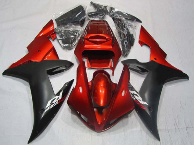 2002-2003 Yamaha YZF 1000 R1 Motorcycle Fairings - Red Matte Black Canada for Sale