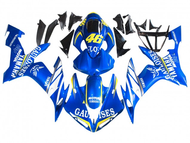 2004-2006 Yamaha YZF 1000 R1 Motorcycle Fairings - Blue White Yellow Motul Gauloises 46 Canada for Sale