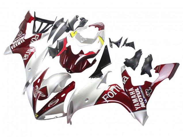 2004-2006 Yamaha YZF 1000 R1 Motorcycle Fairings - Silver Red Fortuna Motul Canada for Sale