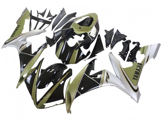 2004-2006 Yamaha YZF 1000 R1 Motorcycle Fairings - Light Gold White Glossy Black Canada for Sale