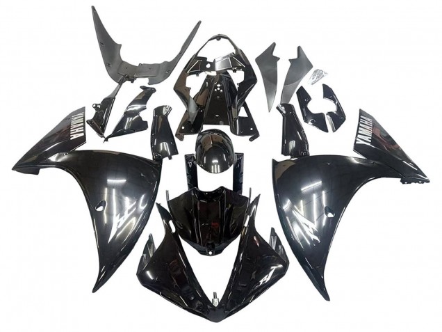 2009-2011 Yamaha YZF 1000 R1 Motorcycle Fairings - Glossy Black White Decal Canada for Sale