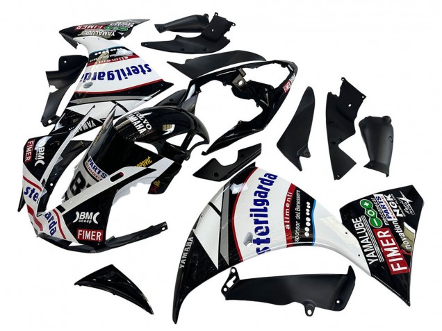 2009-2011 Yamaha YZF 1000 R1 Motorcycle Fairings - Glossy Black White Red Volvo Fimer Yamalube 87 Canada for Sale