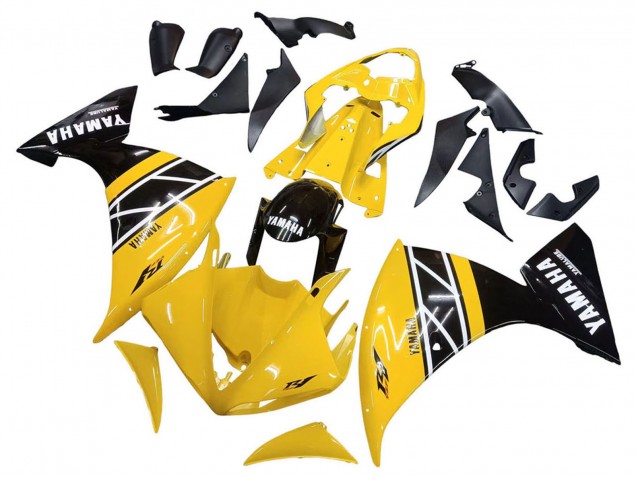 2009-2011 Yamaha YZF 1000 R1 Motorcycle Fairing Kits - Yellow White Black Stripe Canada for Sale