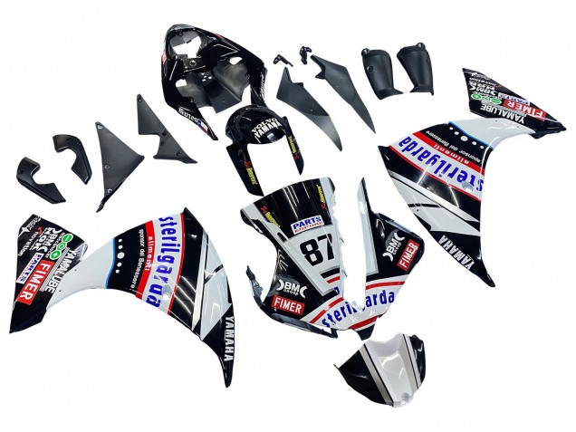 2012-2014 Yamaha YZF 1000 R1 Motorcycle Fairings - Glossy Black White Red Fimer Yamalube Sterilgarda 87 Canada for Sale