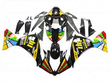 2012-2014 Yamaha YZF 1000 R1 Motorcycle Fairings - Glossy Black Yellow Green Blue Red Color Wheel Canada for Sale
