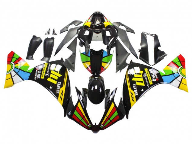 2012-2014 Yamaha YZF 1000 R1 Motorcycle Fairings - Glossy Black Yellow Green Blue Red Color Wheel Canada for Sale