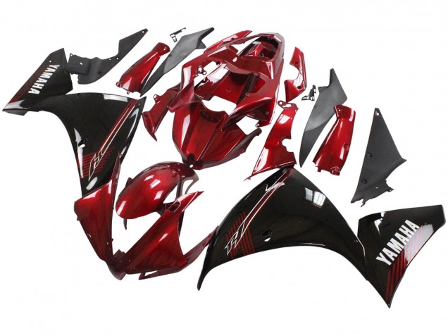 2012-2014 Yamaha YZF 1000 R1 Motorcycle Fairings - Red Glossy Black Canada for Sale