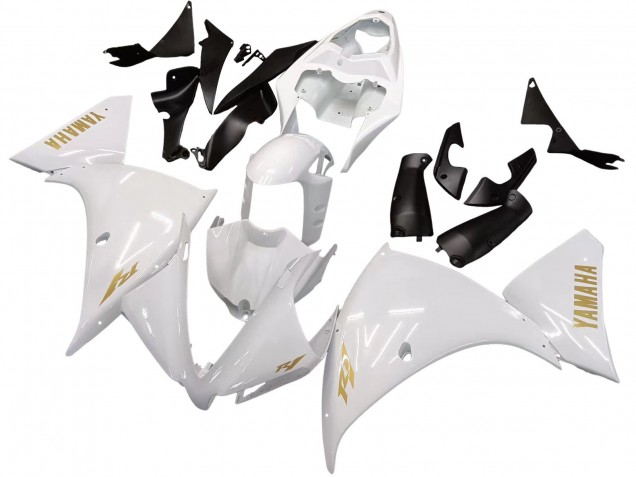 2012-2014 Yamaha YZF 1000 R1 Motorcycle Fairings - White Gold Decals Canada for Sale