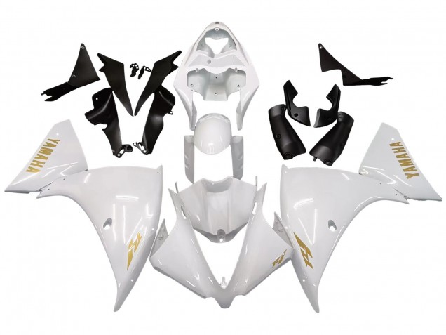 2012-2014 Yamaha YZF 1000 R1 Motorcycle Fairings - White Gold Decals Canada for Sale