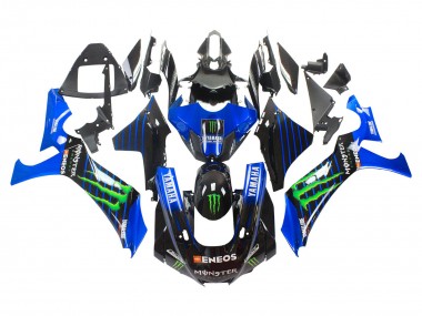 2020-2025 Yamaha YZF 1000 R1 Motorcycle Fairings - Blue Black Green Black ENEOS Monster Canada for Sale