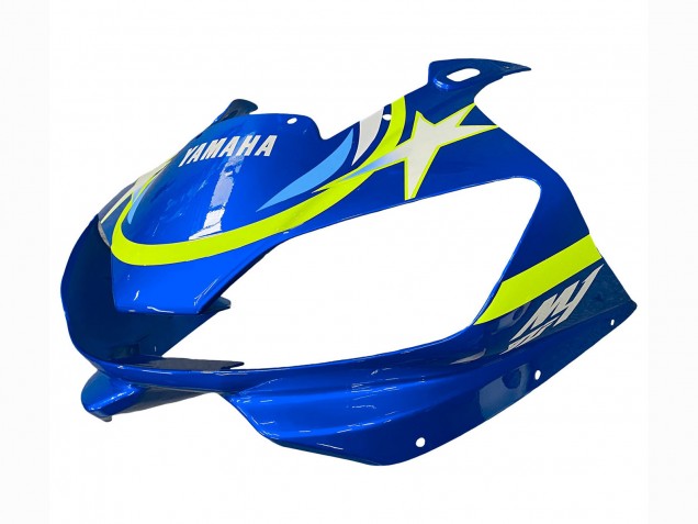 1998-2002 Yamaha YZF 600 R6 Motorcycle Fairings - White Blue Neon Yellow Fiat Motul Michelin Canada for Sale
