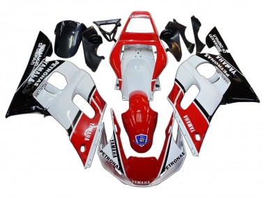 1998-2002 Yamaha YZF 600 R6 Motorcycle Fairings - White Red Black Petronas Yamalube 50th Canada for Sale