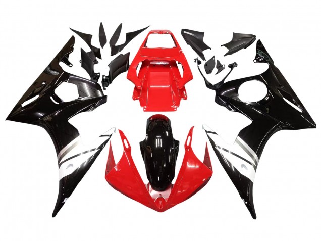 2003-2004 Yamaha YZF R6 Motorcycle Fairings - Red White Glossy Black Canada for Sale