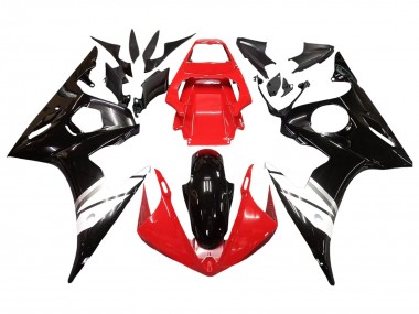 2006-2009 Yamaha YZF R6S Motorcycle Fairings - Red White Glossy Black Canada for Sale