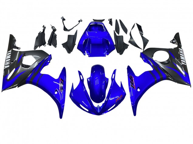 2003-2004 Yamaha YZF R6 Motorcycle Fairings - Blue Glossy Black Canada for Sale
