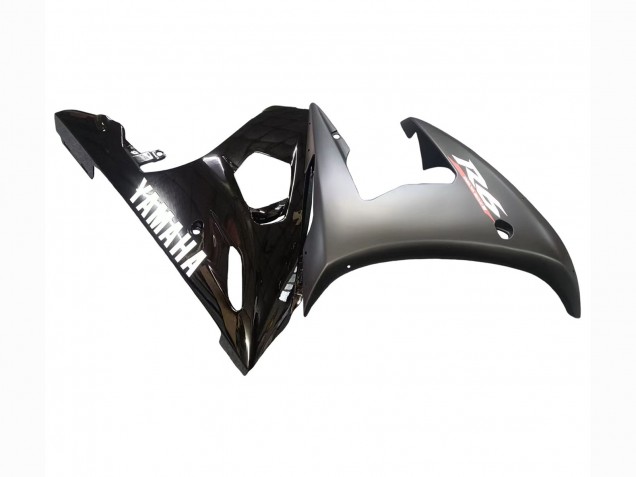 2003-2004 Yamaha YZF R6 Motorcycle Fairings - Glossy Black Matte Black White Decals Canada for Sale