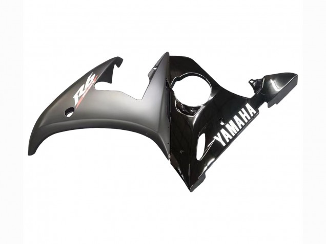 2006-2009 Yamaha YZF R6S Motorcycle Fairings - Glossy Black Matte Black White Decals Canada for Sale