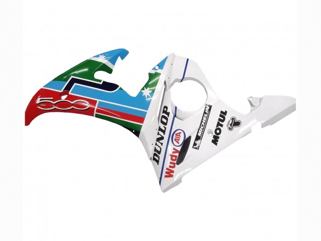 2006-2009 Yamaha YZF R6S Motorcycle Fairings - White Blue Green Red Kastinee Dunlop Motul Canada for Sale