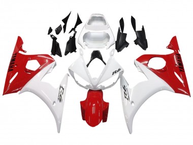 2006-2009 Yamaha YZF R6S Motorcycle Fairings - White Red Canada for Sale