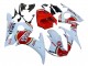 2003-2004 Yamaha YZF R6 Motorcycle Fairings - White Red Lucky Strike Motul Canada for Sale