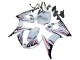 2006-2009 Yamaha YZF R6S Motorcycle Fairings - White with Dark Black Flame Canada for Sale