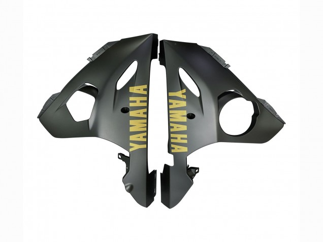 2003-2004 Yamaha YZF R6 Motorcycle Fairings - Matte Grey Matte Black Gold Decals Canada for Sale