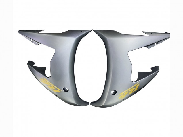 2006-2009 Yamaha YZF R6S Motorcycle Fairings - Matte Grey Matte Black Gold Decals Canada for Sale