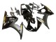2003-2004 Yamaha YZF R6 Motorcycle Fairings - Glossy Black Matte Black Gold Decals Canada for Sale