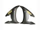 2003-2004 Yamaha YZF R6 Motorcycle Fairings - Glossy Black Matte Black Gold Decals Canada for Sale