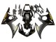 2003-2004 Yamaha YZF R6 Motorcycle Fairings - Glossy Black Matte Black Gold Decals Canada for Sale
