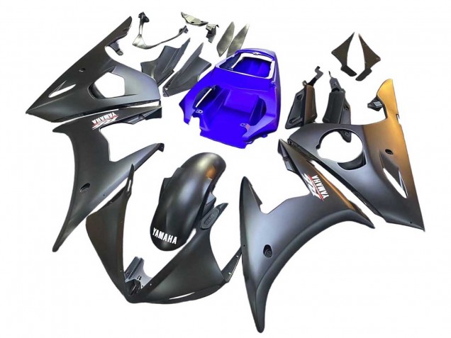 2003-2004 Yamaha YZF R6 Motorcycle Fairings - Blue Matte Black Canada for Sale