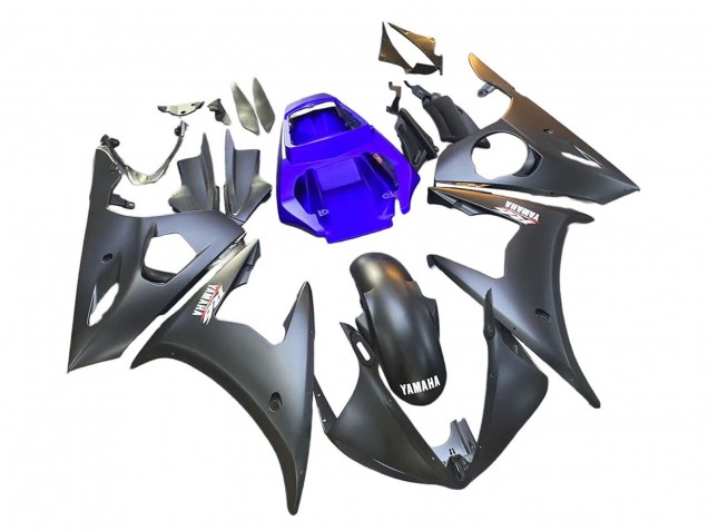 2003-2004 Yamaha YZF R6 Motorcycle Fairings - Blue Matte Black Canada for Sale