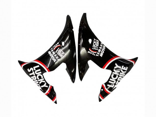 2003-2004 Yamaha YZF R6 Motorcycle Fairings - Glossy Black Red White Lucky Strike Motul Canada for Sale