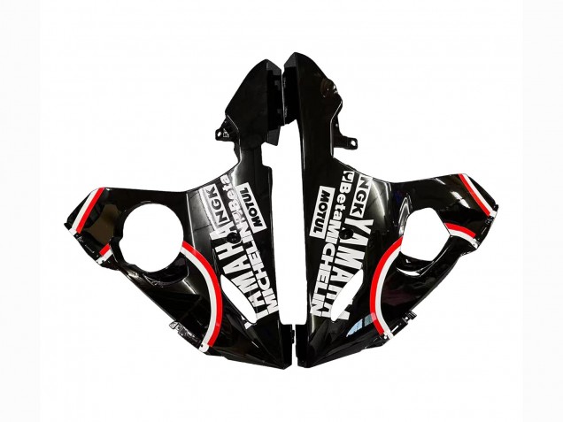 2006-2009 Yamaha YZF R6S Motorcycle Fairings - Glossy Black Red White Lucky Strike Motul Canada for Sale