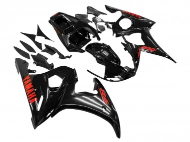 2006-2009 Yamaha YZF R6S Motorcycle Fairings - Glossy Black Red Canada for Sale