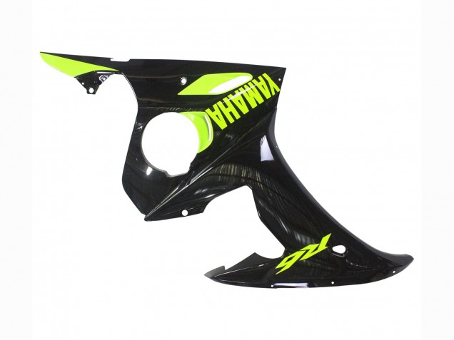 2006-2009 Yamaha YZF R6S Motorcycle Fairings - Glossy Black Neon Yellow Canada for Sale