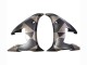 2003-2004 Yamaha YZF R6 Motorcycle Fairings - Grey Matte Black Geometric Canada for Sale