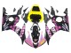 2003-2004 Yamaha YZF R6 Motorcycle Fairings - Yellow Pink Glossy Black Rossi Repsol 46 Canada for Sale