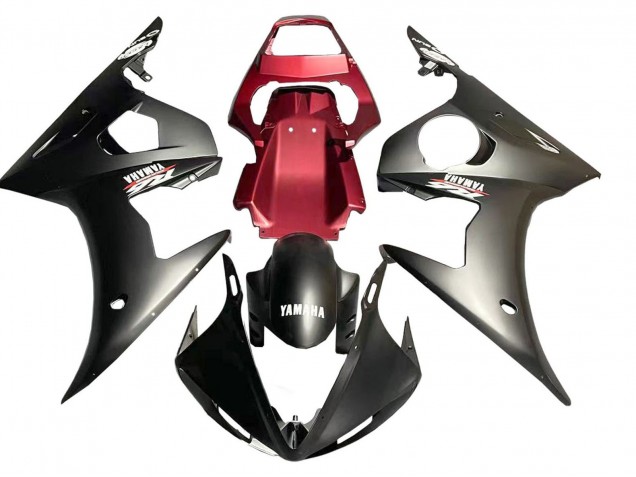 2006-2009 Yamaha YZF R6S Motorcycle Fairing - Red Matte Black Canada for Sale