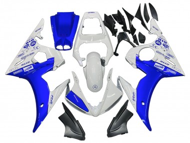 2006-2009 Yamaha YZF R6S Motorcycle Fairings - White Blue GYTR Canada for Sale