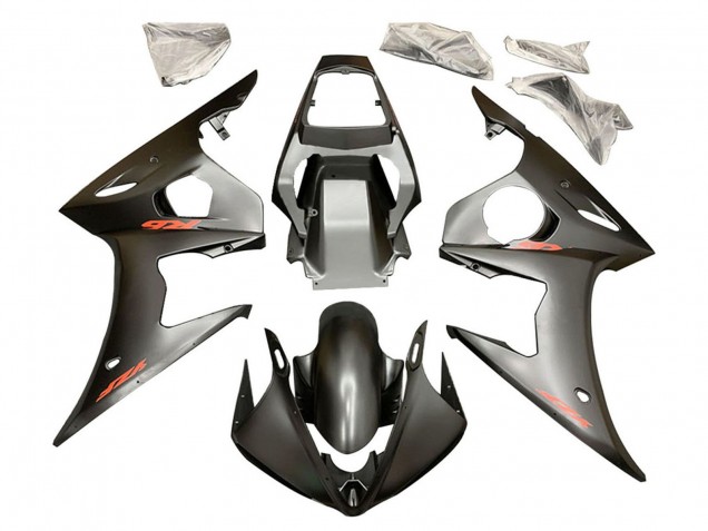 2006-2009 Yamaha YZF R6S Motorcycle Fairings - Matte Black Red Decals Canada for Sale