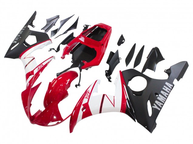 2003-2004 Yamaha YZF R6 Motorcycle Fairings - Red White Matte Black Canada for Sale