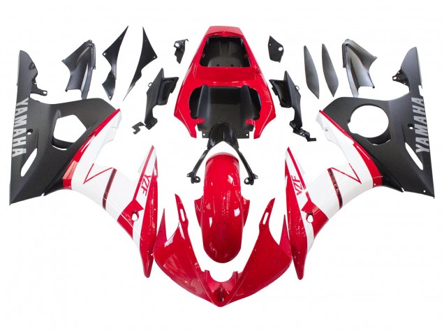 2003-2004 Yamaha YZF R6 Motorcycle Fairings - Red White Matte Black Canada for Sale