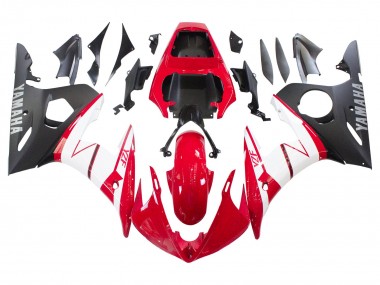 2006-2009 Yamaha YZF R6S Motorcycle Fairings - Red White Matte Black Canada for Sale